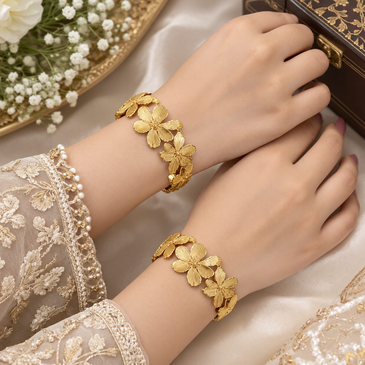 FLOWER TIPS BANGLE
